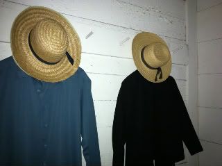 coats and hats on hooks
