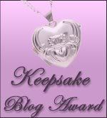 Keepsake blog award
