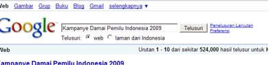 kampanye damai pemilu indonesia 2009
