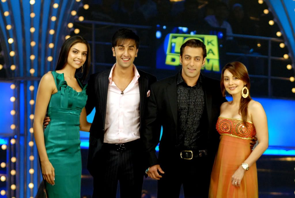 Ranbir, Deepika and Minissha play 10 Ka Dum with Salman Khan picture
