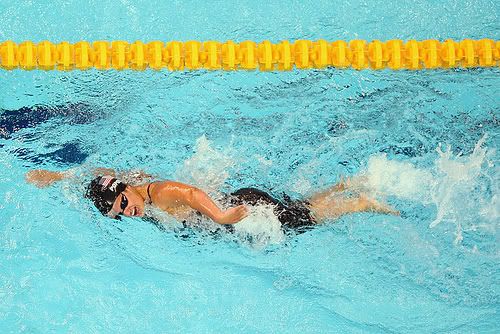 Erin Popovich of USA who wins the Beijing 2008 Paralympic gold medal competes in the Women's 200m Ind Medley - SM7 Final at the National Aquatics Centre on September 7, 2008 in Beijing, China pic