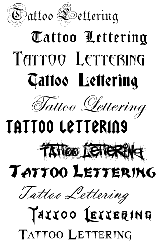 Tribal Tattoo Lettering. Unlimited Lettering Designs