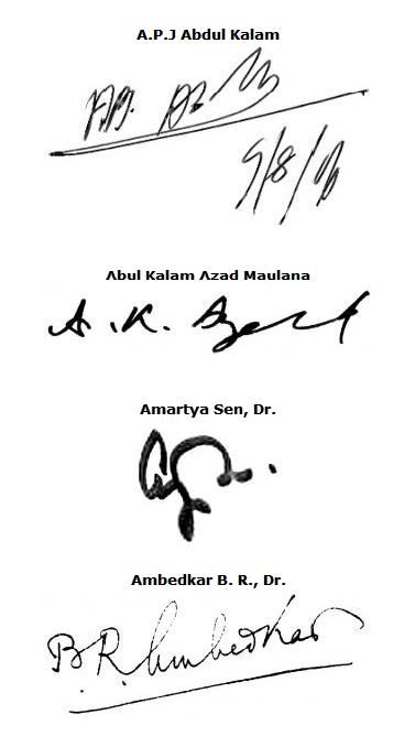signature APJ kalam