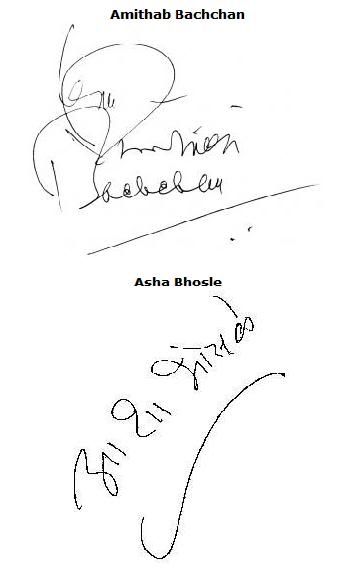 signature famous Indians