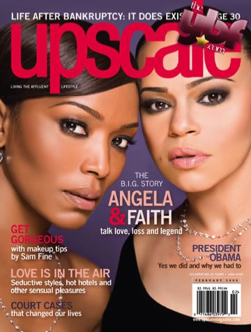Angela Bassett and Faith Evans cover Upscale magazine