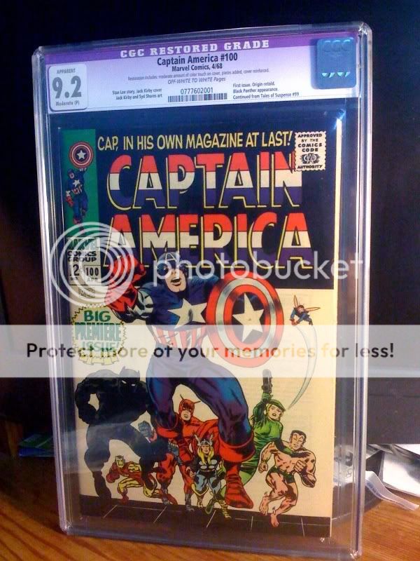 Captain America 100 CGC 9.2 restored & 101 CGC 7.0 AVENGERS  