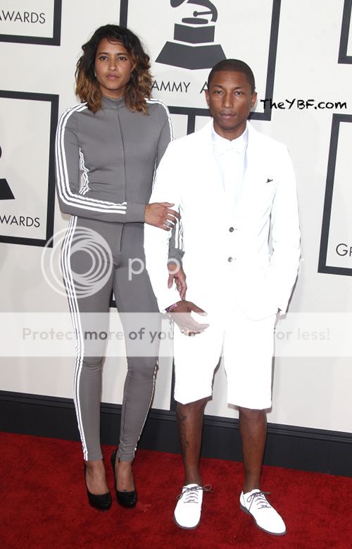 GRAMMY COUPLEDOM: Kanye West & Kim Kardashian + Pharrell & Helen's ...